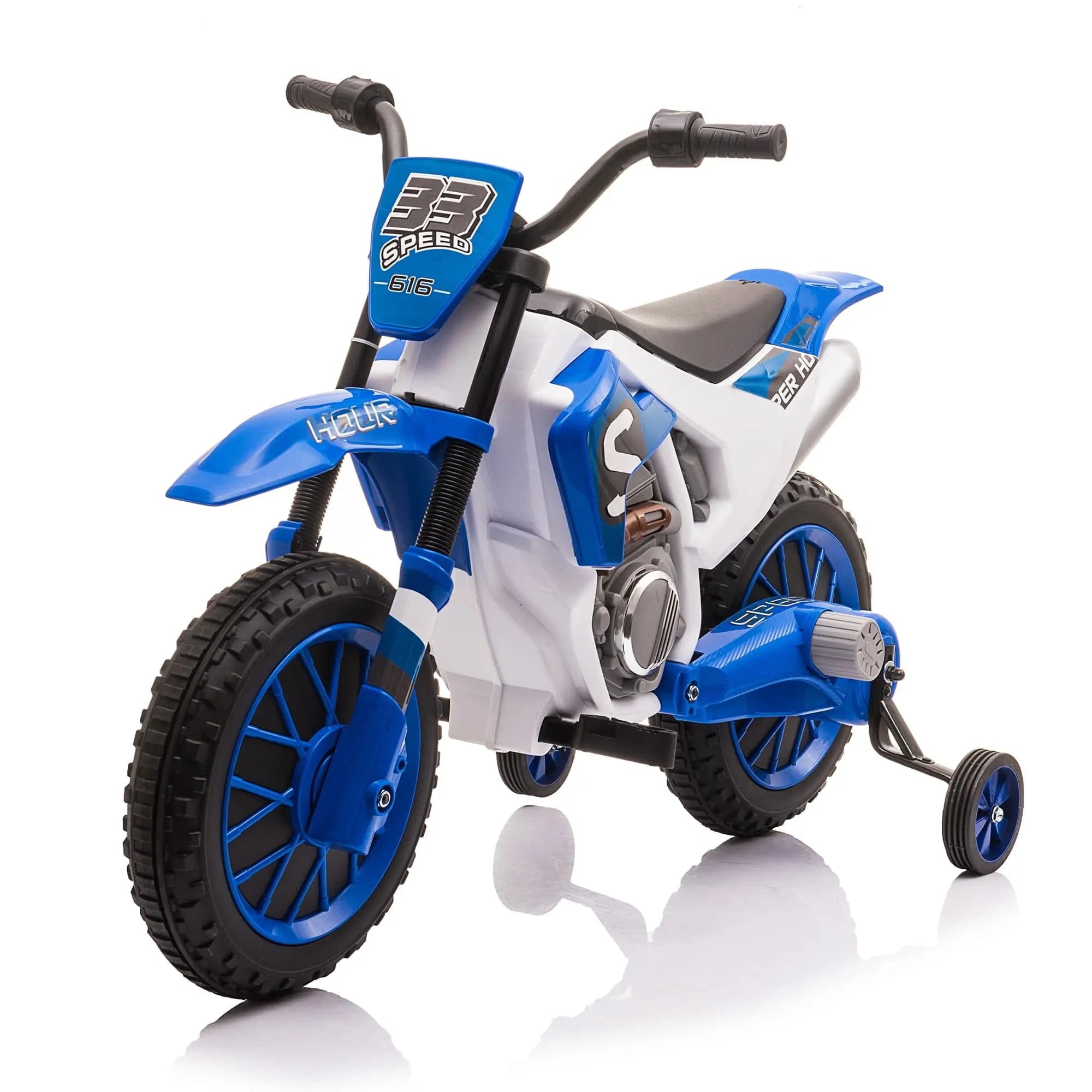 TOBBI 12V Dirt Bike with Training Wheels (TH17A0967) Power Wheels ride-on